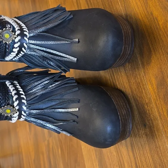 Emonk Ibiza Custom Made High Heel Boho Boots - Size 37