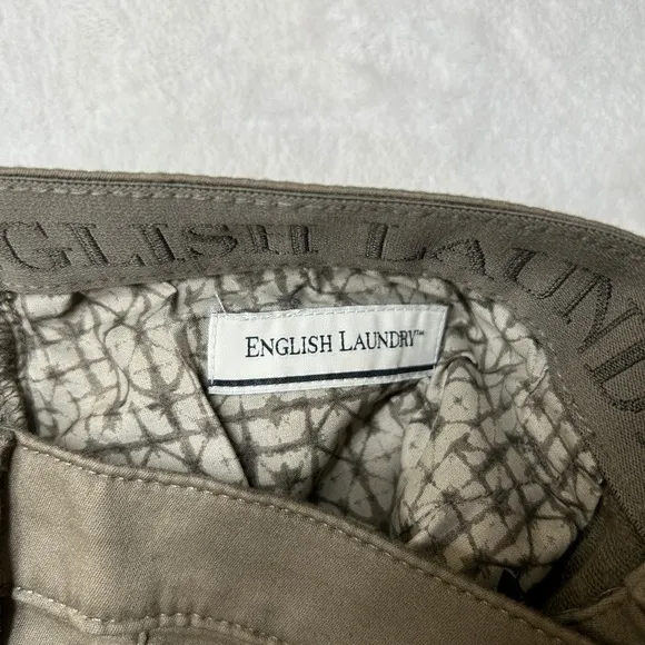 English Laundry Chino Pants Mens 32x30 Tan Stretch Straight Fit NEW
