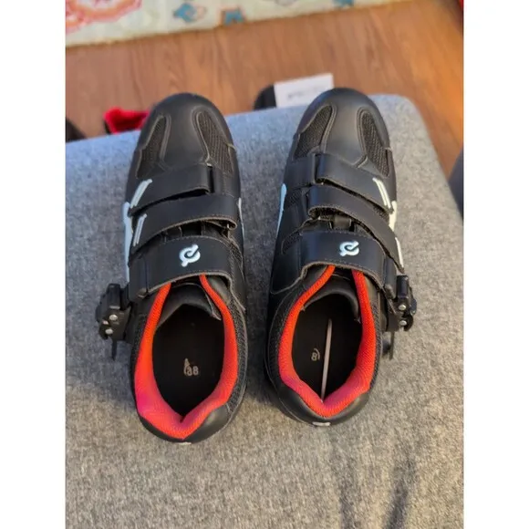 EUC Peloton cycling bike shoes with look delta cleats EU 38 US women's 7