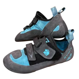 Evolv Blue Gray Climbing Shoes Kira Trax Rubber Performance Sneakers Mountain