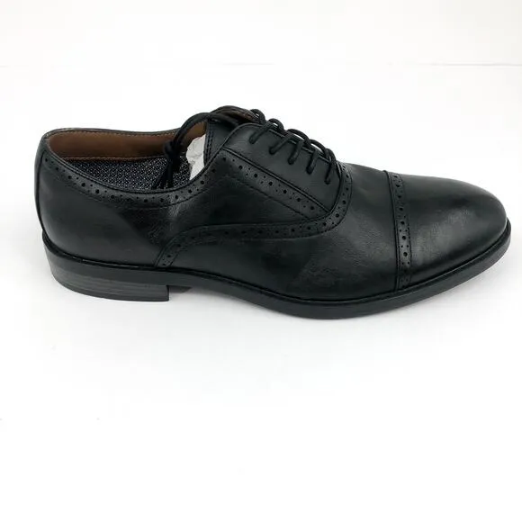 FAIRLANE &amp; SONS Mens Feawin Flex Oxford Shoes 12 Black Stitchfix Leather NWOB