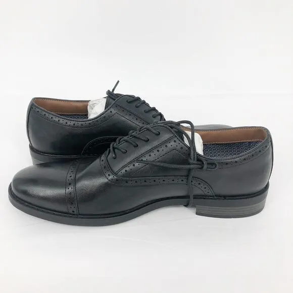 FAIRLANE &amp; SONS Mens Feawin Flex Oxford Shoes 12 Black Stitchfix Leather NWOB