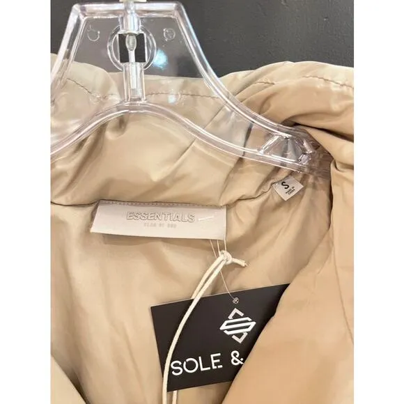Fear of God FOG Essentials Half-Zip Storm Puffer Jacket Oak Tan / Black 1977