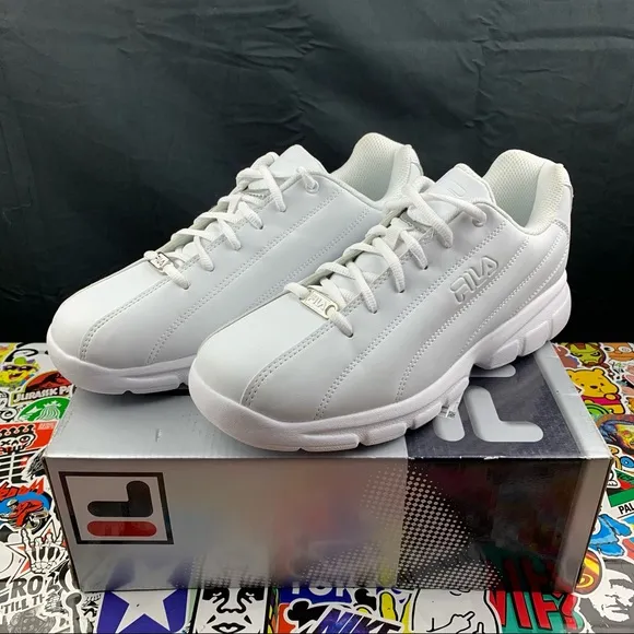 Fila Fulcrum All White Runners Size 10 Mens