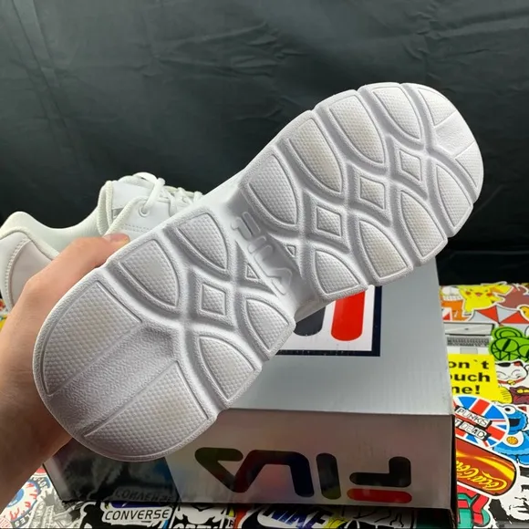 Fila Fulcrum All White Runners Size 10 Mens