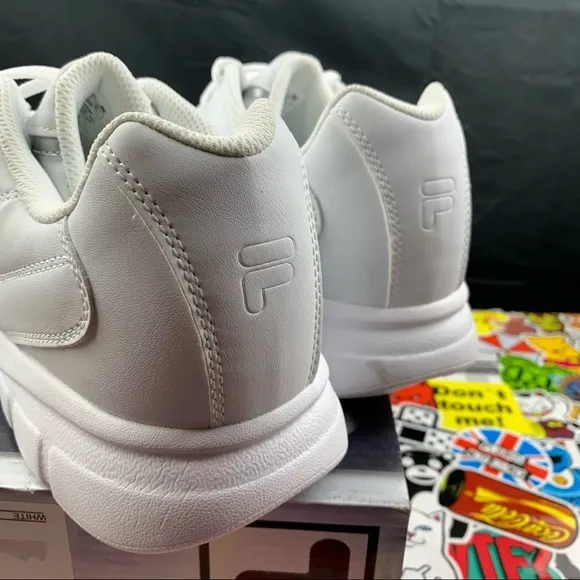 Fila Fulcrum All White Runners Size 10 Mens