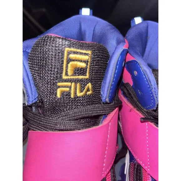 Fila Vittori High Top Pink Purple Black Shoes Women's 7.5 Preowned