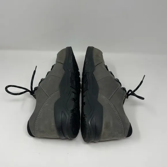Finn Comfort Eppan Womens Hiking Walking Shoes Lace Up Leather Gray