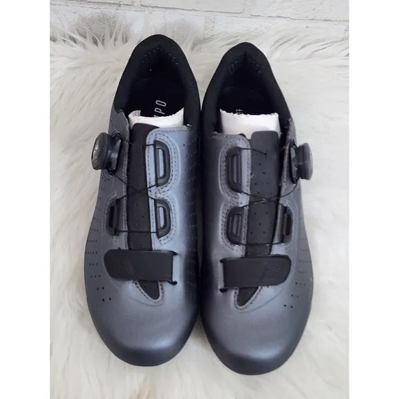 Fizik TEMPO OVERCURVE R5‎ Cycling Shoes Size 6 3/4 Metallic Gun Metal Black