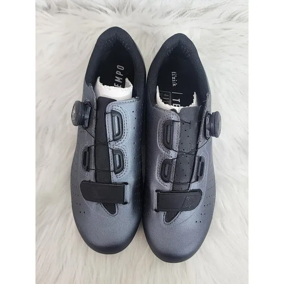 Fizik TEMPO OVERCURVE R5‎ Cycling Shoes Size 6 3/4 Metallic Gun Metal Black