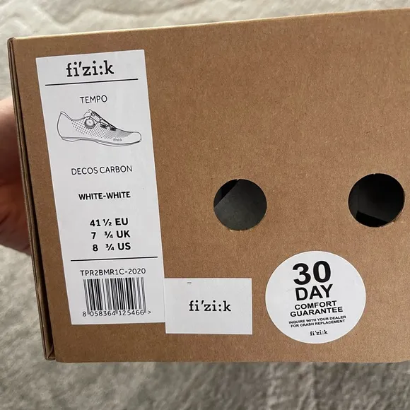 Fizik White Cycling Shoes