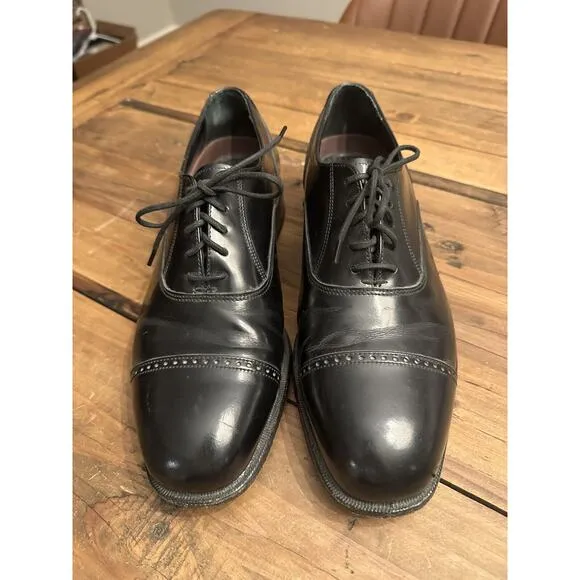 Florsheim Men’s 17067-01 Black Leather Cap Toe Oxfords Dress Shoes Size 9 D
