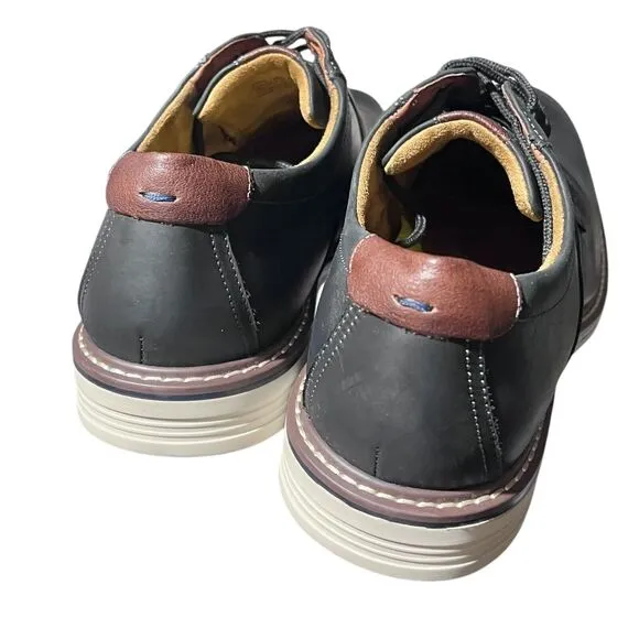 Florsheim Shoes Mens 9.5 Navy Blue Leather Norwalk Plain Toe Oxford Casual