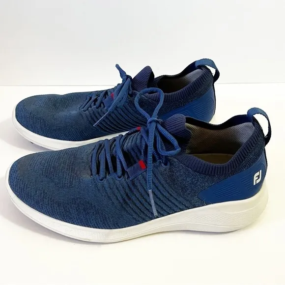 Footjoy Flex XP Series Mens Golf Shoes Size 9.5 Blue Mesh Casual 56268