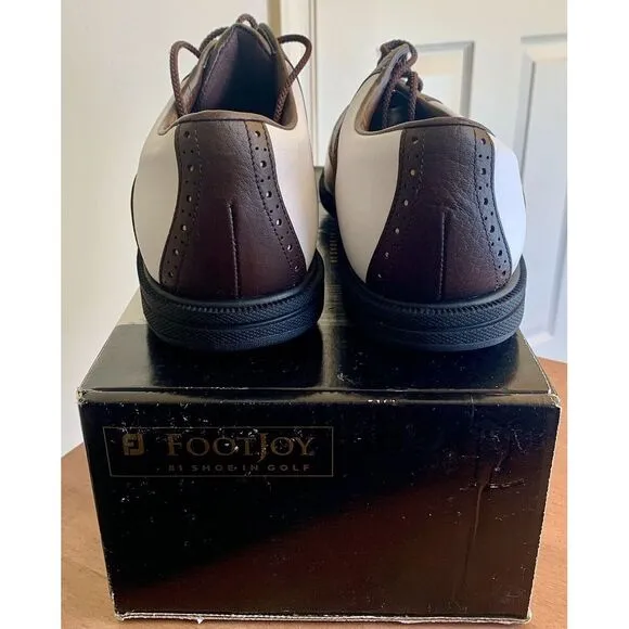 FOOTJOY GOLF SHOES MENS 11.5‎ Medium New Brown / White 57703