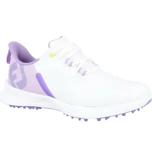 FootJoy Kids FJ Fuel Junior Golf Shoes White/Purple Size 4