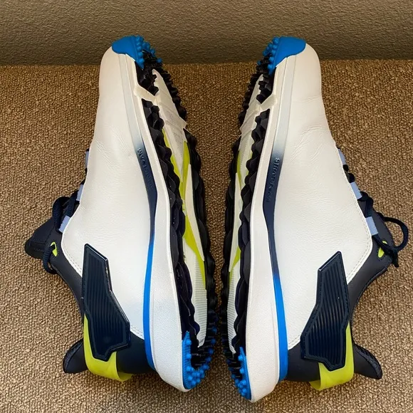 FootJoy Men's Pro|SLX White and Blue Golf Shoes - Size 11