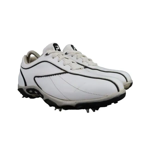 FootJoy Shoes Womens 8.5 Golf Oxford Sneaker Summer Series White Athletic Spikes