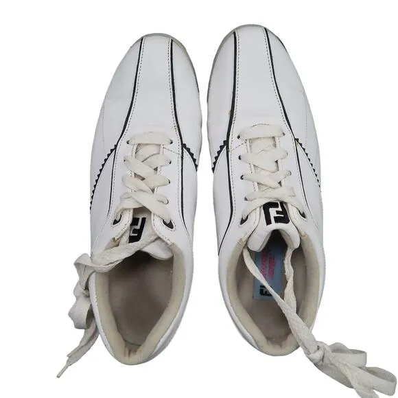 FootJoy Shoes Womens 8.5 Golf Oxford Sneaker Summer Series White Athletic Spikes