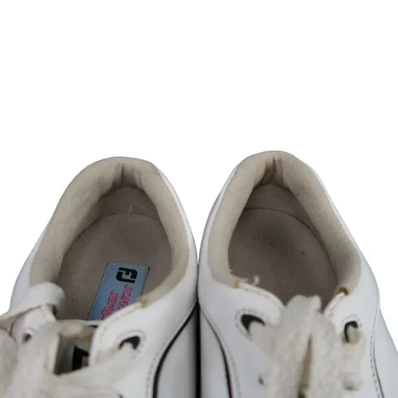 FootJoy Shoes Womens 8.5 Golf Oxford Sneaker Summer Series White Athletic Spikes