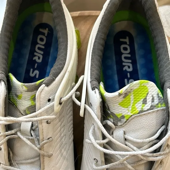 FootJoy  TOUR-S golf shoes size 8.5 White and Green. Men’s