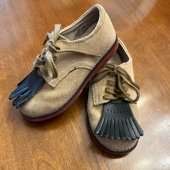 Footmates Bucky Oxford dirty buck suede gender neutral size toddler 9 EUC