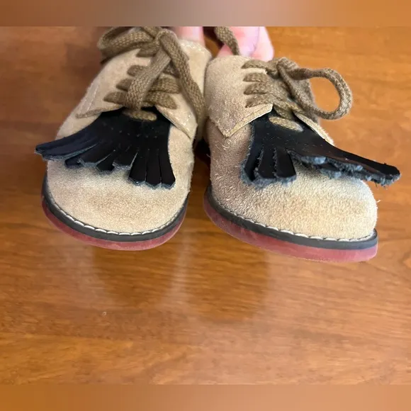 Footmates Bucky Oxford dirty buck suede gender neutral size toddler 9 EUC