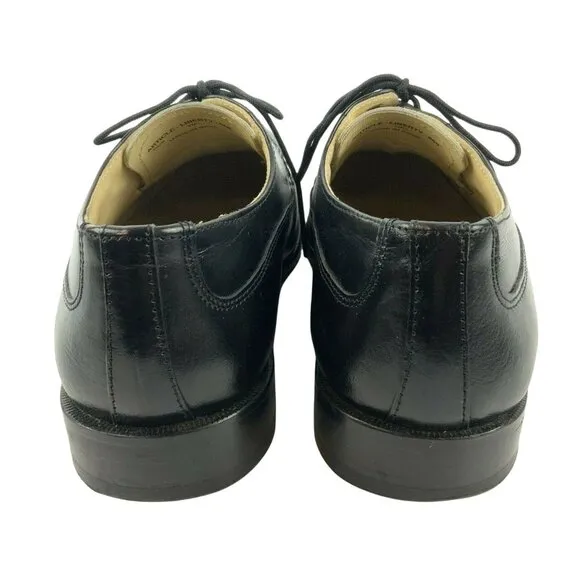 Fortune From Liberty Mens Black White Leather Oxford Shoes 10.5 Retro Rockabilly