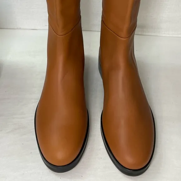 FRAME LE RAMSEY KNEE HIGH BONDED LEATHER BOOTS SZ EU 38‎ US 7
