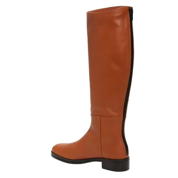 FRAME LE RAMSEY KNEE HIGH BONDED LEATHER BOOTS SZ EU 38‎ US 7