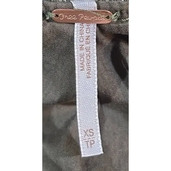 Free People Anorak Parka Embroidered Jacket Military Field Boho Oversized XS