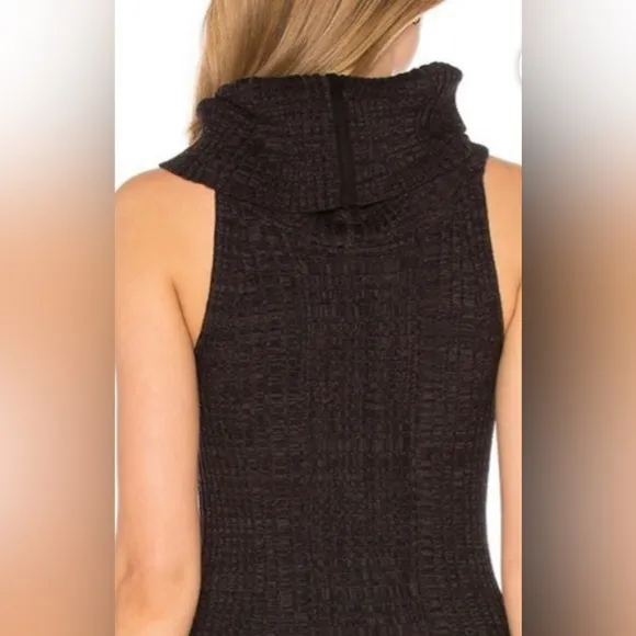 FREE PEOPLE Carly Sweater Black Cowl Neck Sleeveless Pullover Sz S NWT