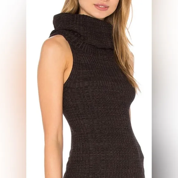 FREE PEOPLE Carly Sweater Black Cowl Neck Sleeveless Pullover Sz S NWT