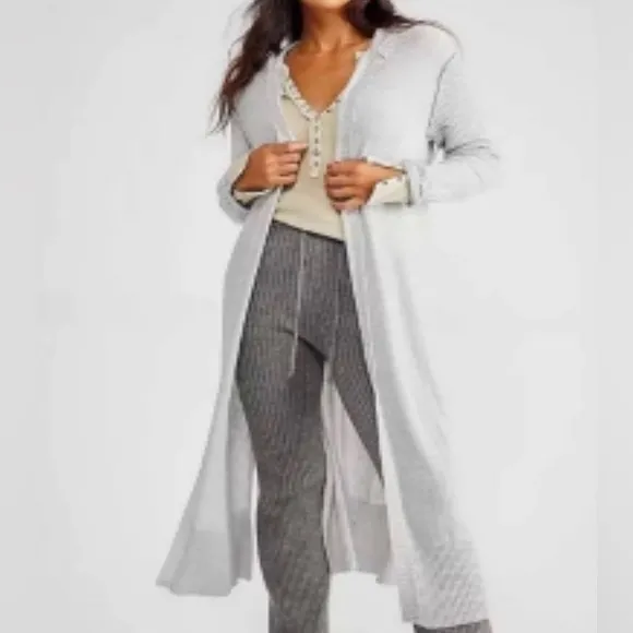 FREE PEOPLE Rowan Cardigan in Vapor Blue (Grey) Sz M NWT