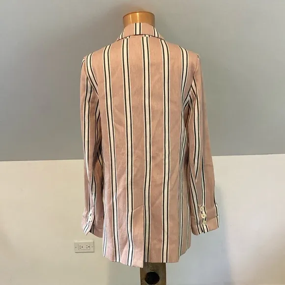 Free People Uptown Striped Blazer in Rose