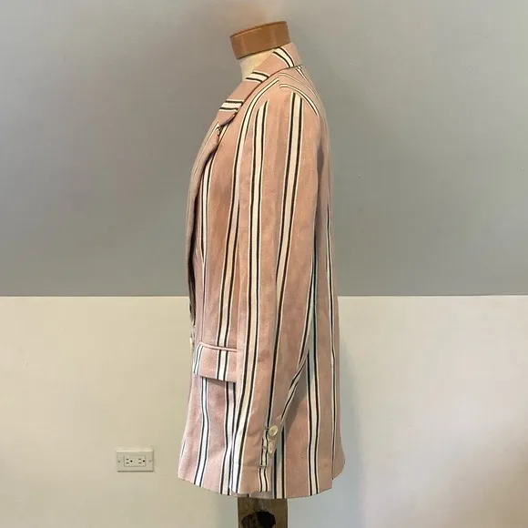Free People Uptown Striped Blazer in Rose