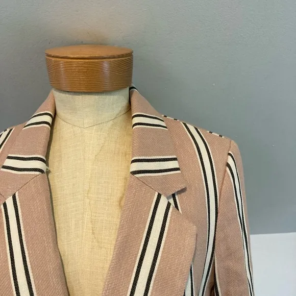 Free People Uptown Striped Blazer in Rose