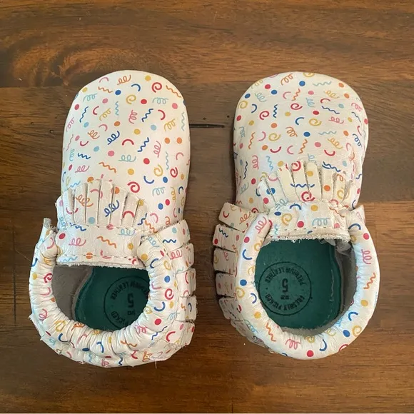 Freshly Picked Colorful Birthday Confetti baby shoes