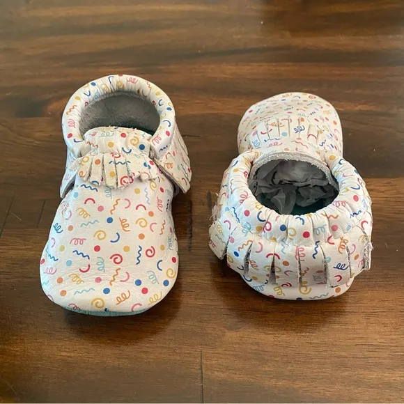 Freshly Picked Colorful Birthday Confetti baby shoes