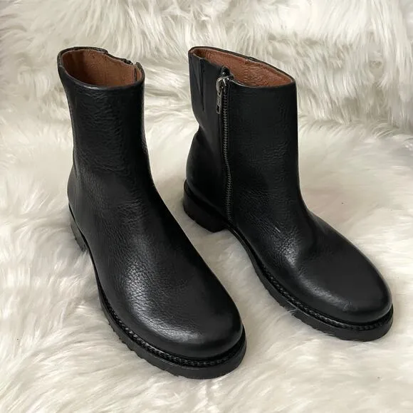 Frye Boots Women 7.5 Black Veronica Chelsea Leather Ankle Western Cowgirl Grunge