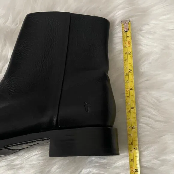 Frye Boots Women 7.5 Black Veronica Chelsea Leather Ankle Western Cowgirl Grunge