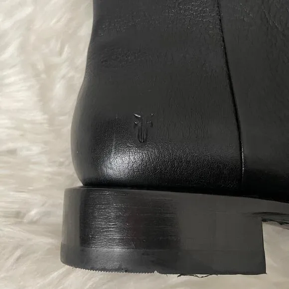 Frye Boots Women 7.5 Black Veronica Chelsea Leather Ankle Western Cowgirl Grunge
