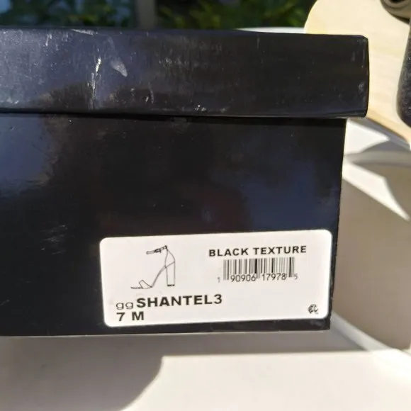 G by Guess Black Sparkle High Heel Shoes 7M  NIB