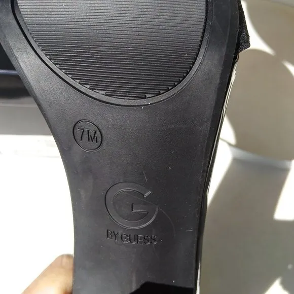 G by Guess Black Sparkle High Heel Shoes 7M  NIB