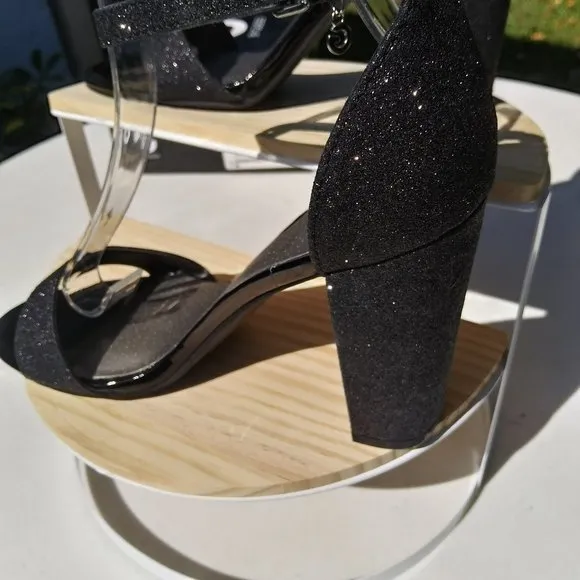 G by Guess Black Sparkle High Heel Shoes 7M  NIB