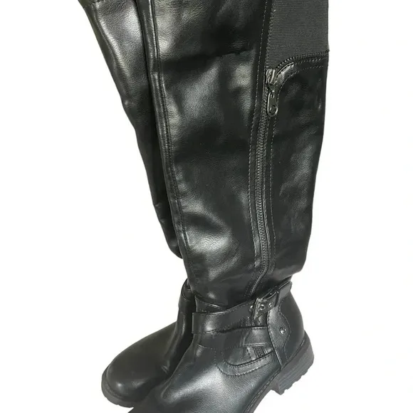 G by Guess Tall Riding Black Knee High Boots Shoes Size 6