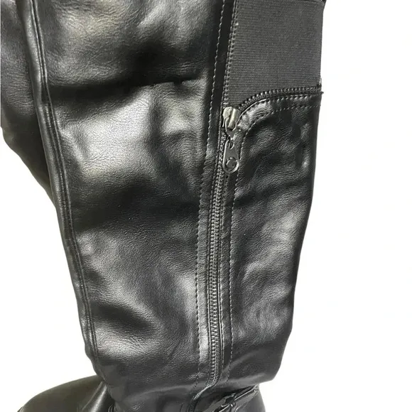 G by Guess Tall Riding Black Knee High Boots Shoes Size 6