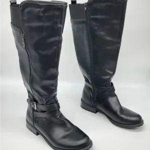 G by Guess Tall Riding Black Knee High Boots Shoes Size 6