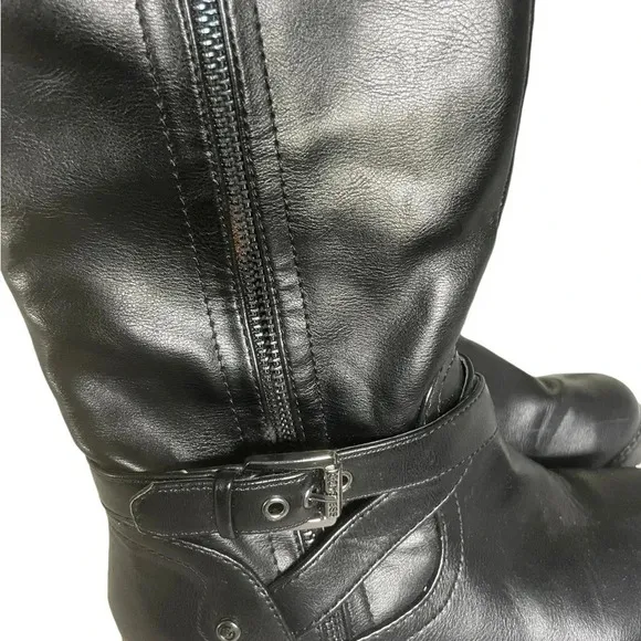 G by Guess Tall Riding Black Knee High Boots Shoes Size 6