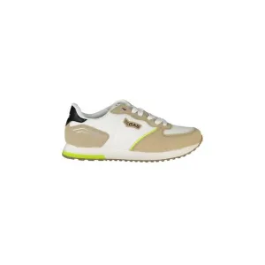Gas Lace-Up Sports Shoes with Contrasting Details Men White Sneakers